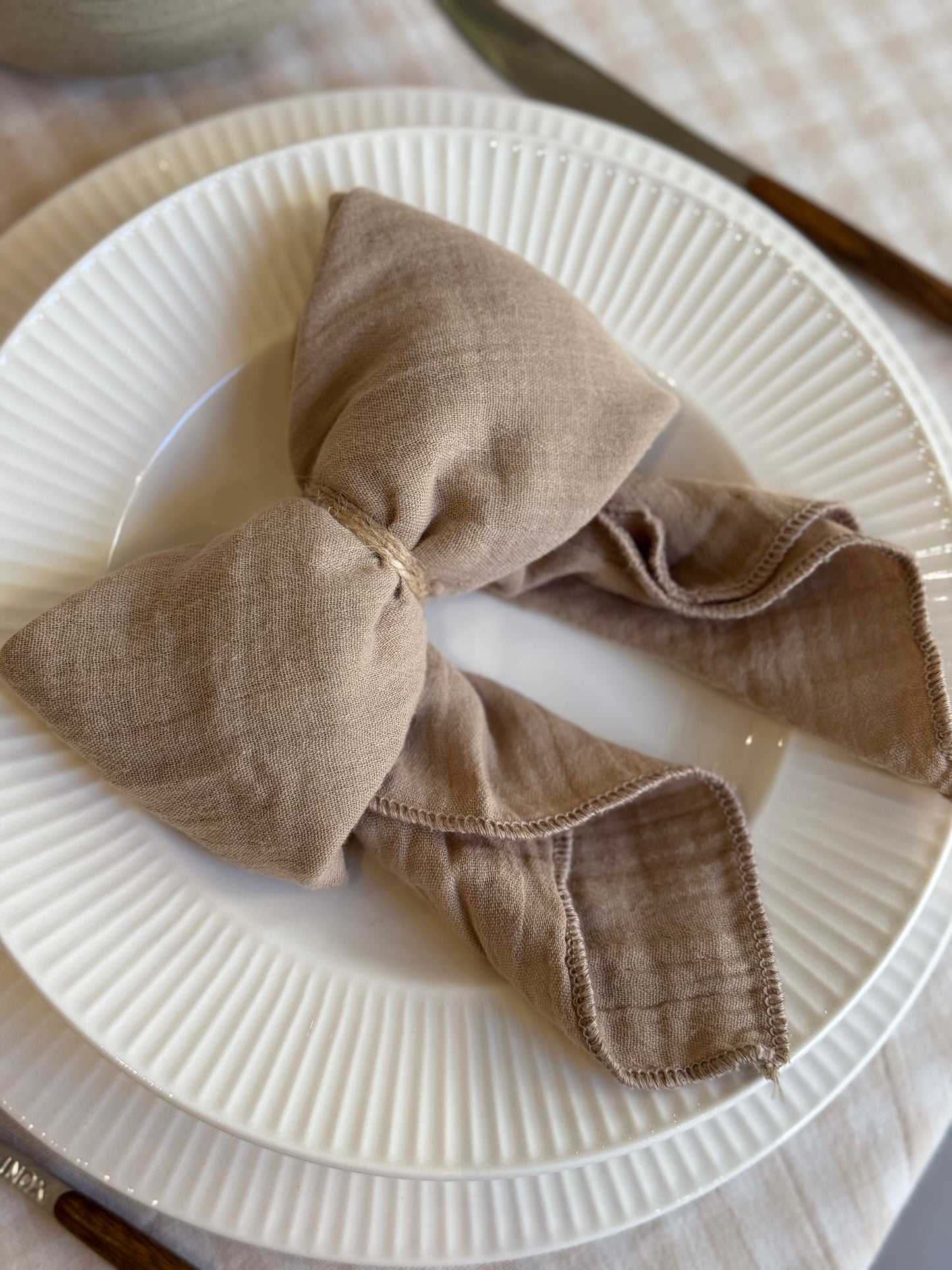 Serviette de table, GAZE DE COTON lot de 3