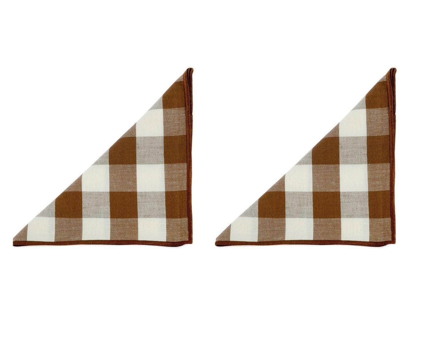 Serviette de table, VICHY MARRON lot de 2