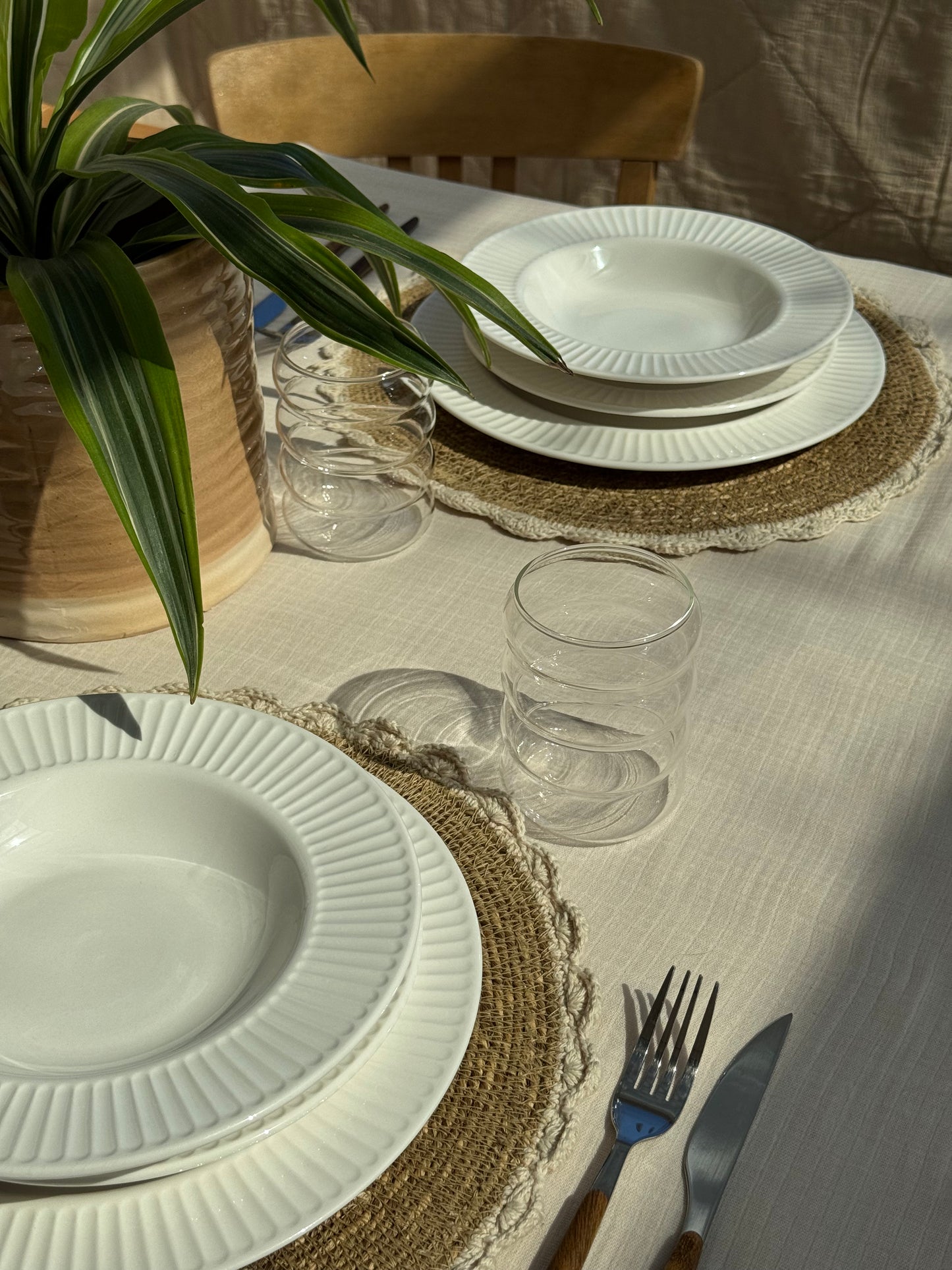 Set de table rond, ALGA