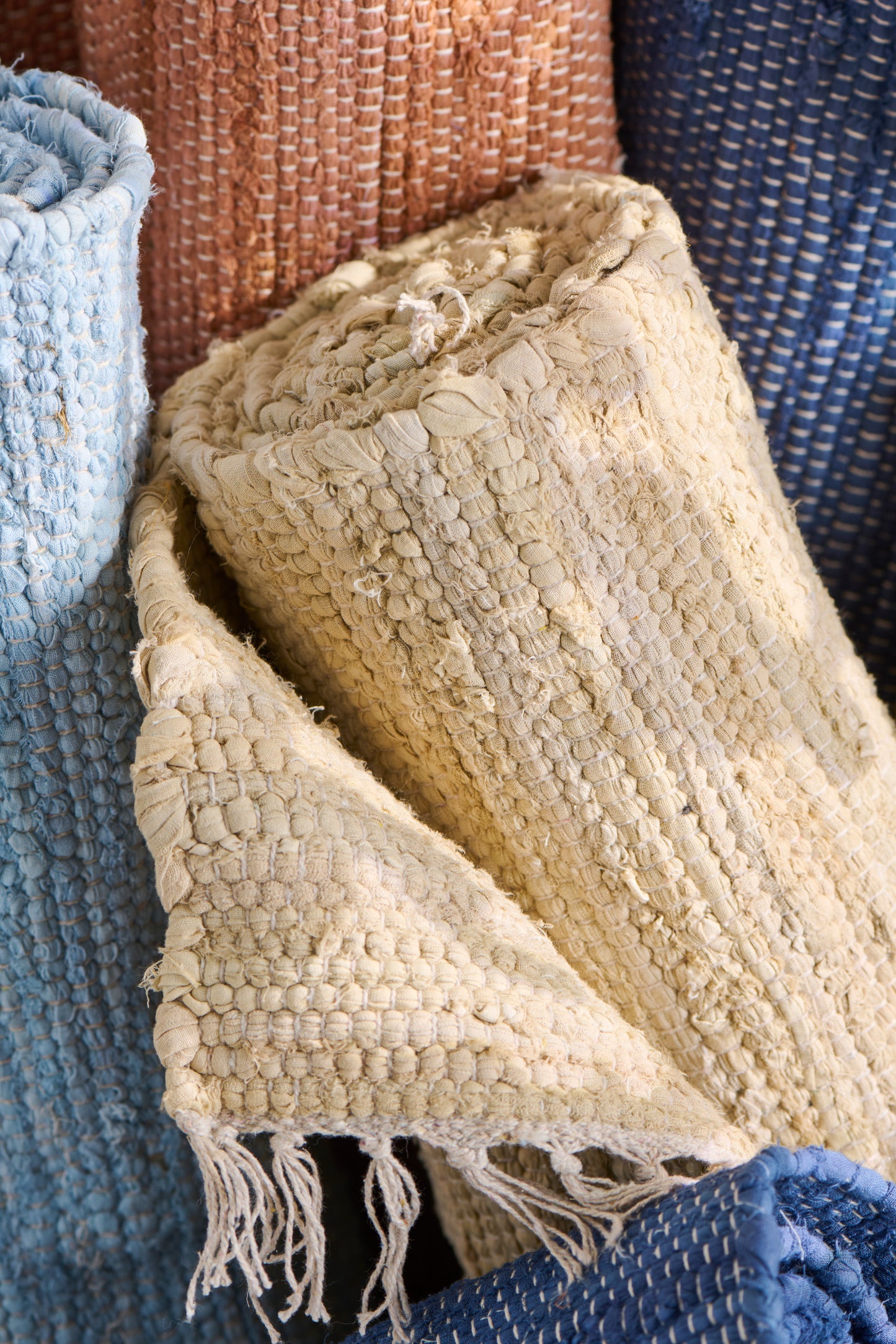 Tapis runner en coton, NATUREL