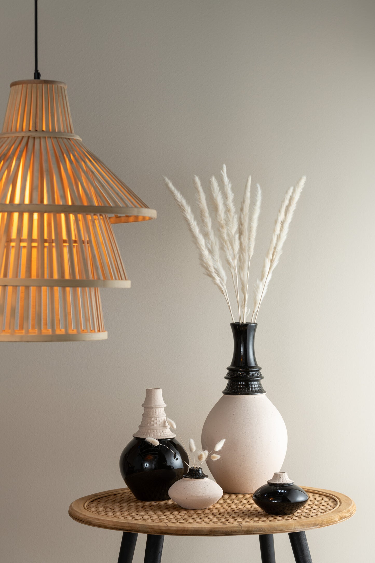 Vase beige et noir - RITAMI