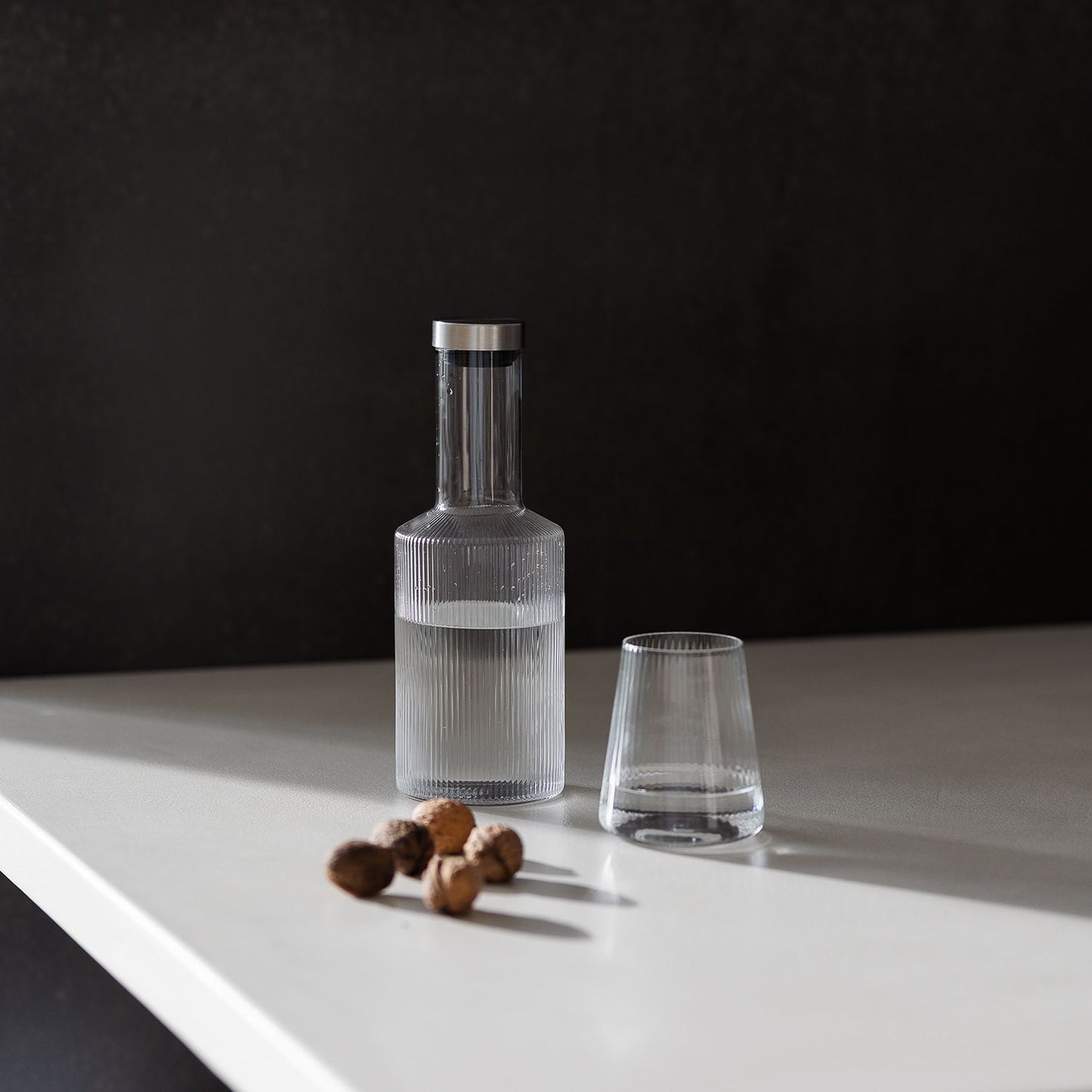 Verre à eau strié, AUDREY vendu par 4