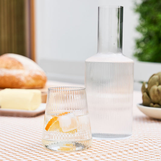 Verre à eau strié, AUDREY vendu par 4