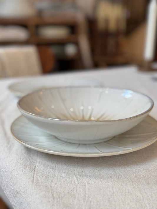 Assiette creuse en grès, ÉCLIA vendue par 2
