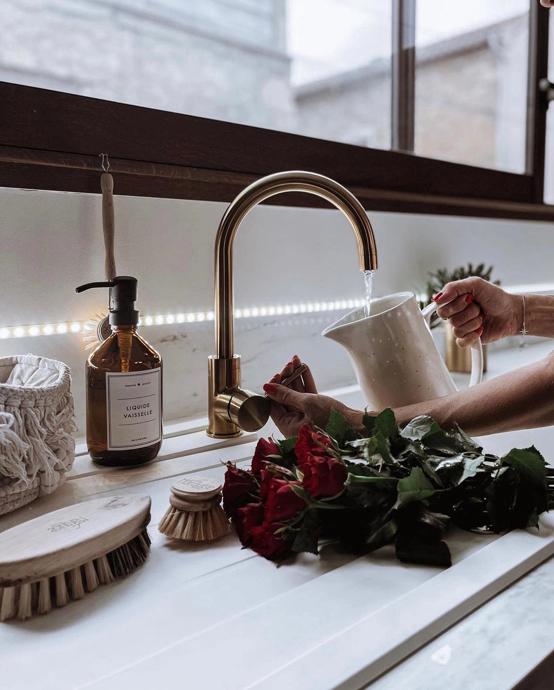 Flacon ambré, LIQUIDE VAISSELLE