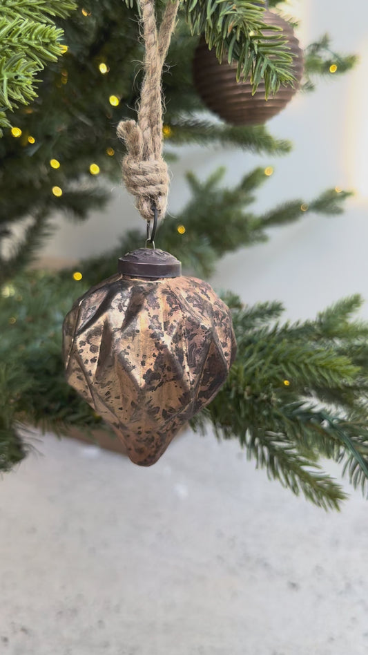 Boules dorées - ANTIQUE x3